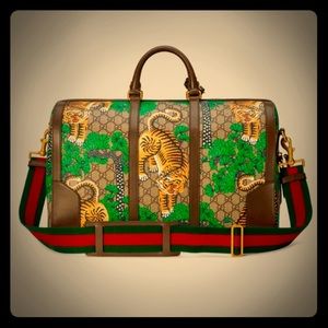 Gucci Bengal GG Supreme Duffel Travel Bag